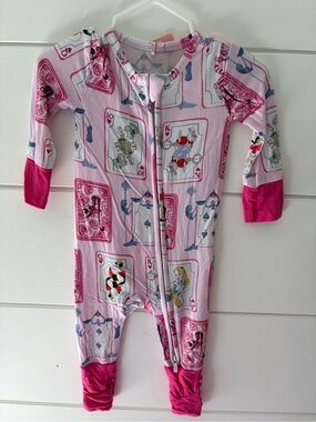 Posh Peanut Pink Playing Card Character Footed One-Piece